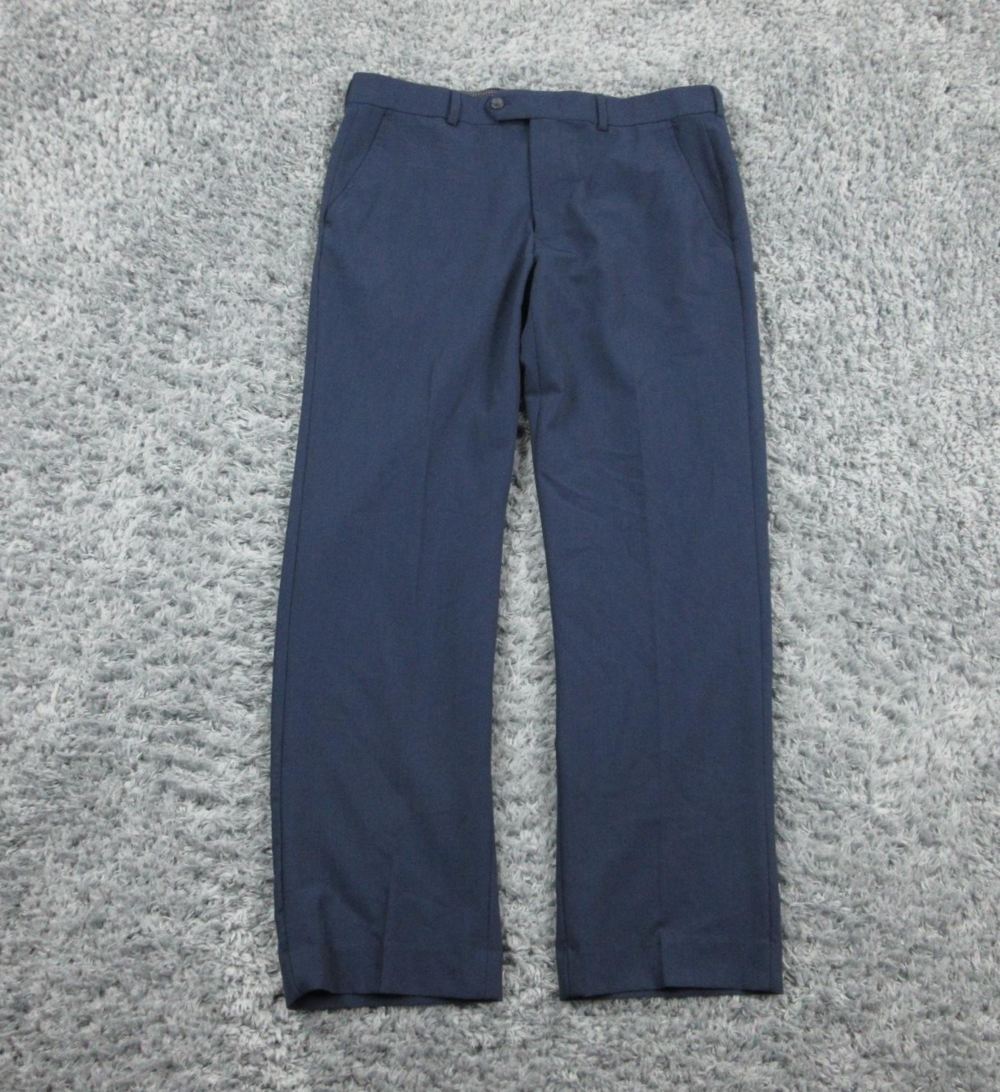 Greg Norman Pants Mens 33x30 Blue Golf Performance Stretch Trousers Work 34x29*